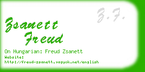 zsanett freud business card